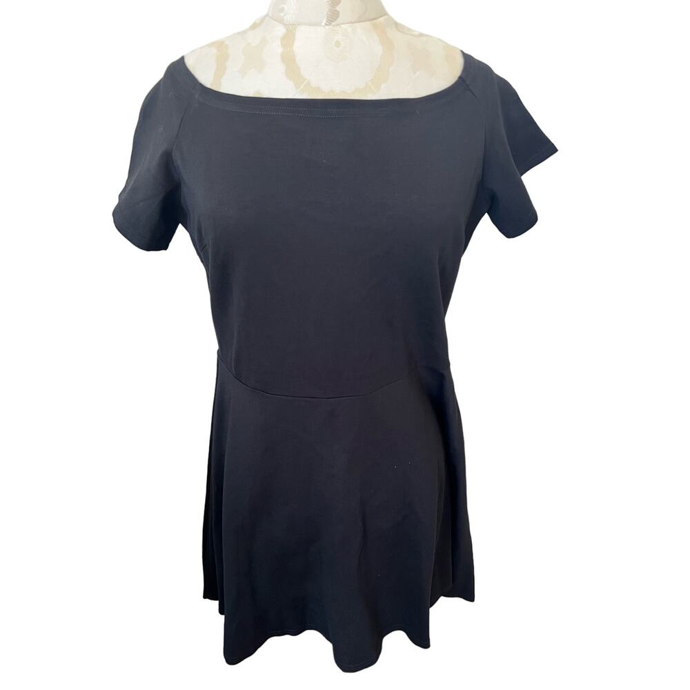 Sarin Matthews Short Sleeve Boat Neck A-Line Midi Dress NWT XL